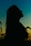 silhouette of woman during sunset