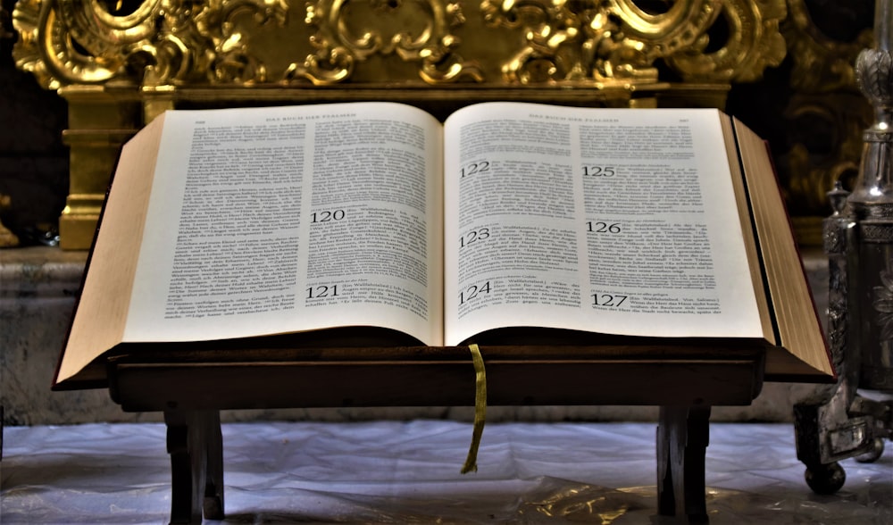 white book page on brown wooden table