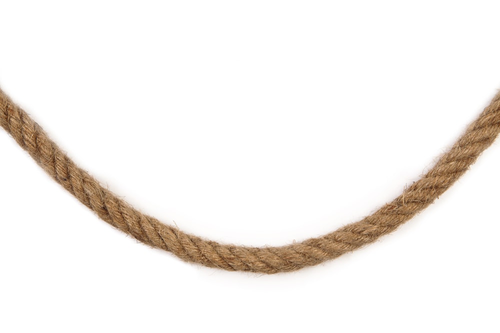 brown rope on white background