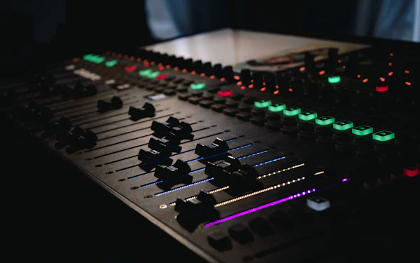 Consola de mezcla profesional de audio