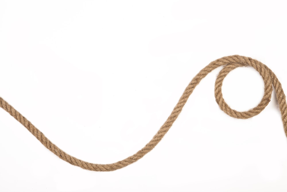 white rope on white background