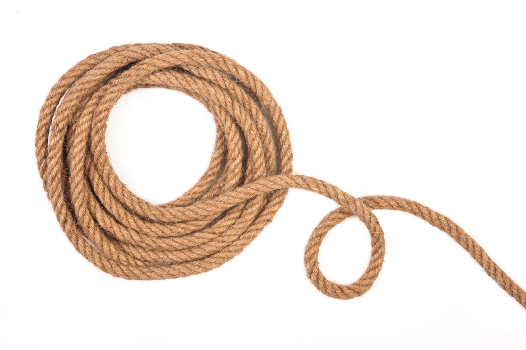  blue rope on white background rope