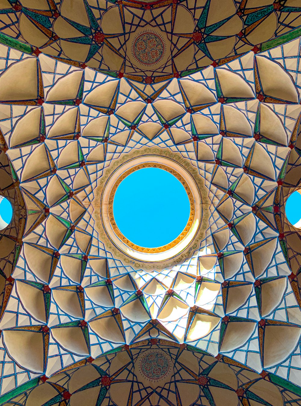 black and white glass dome ceiling