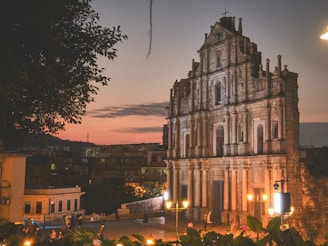 Historic church facade bathed in soft morning light in João Pessoa's old town.