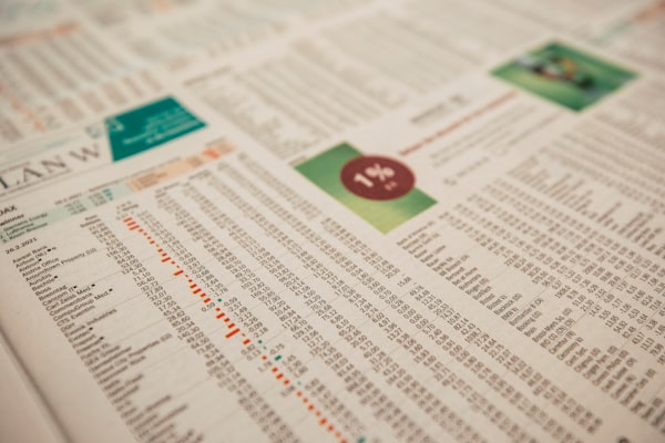 Daily newspaper economy stockmarket charts, trends and share price