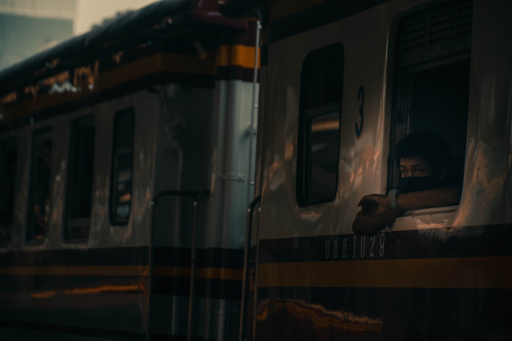 white and black train during daytime