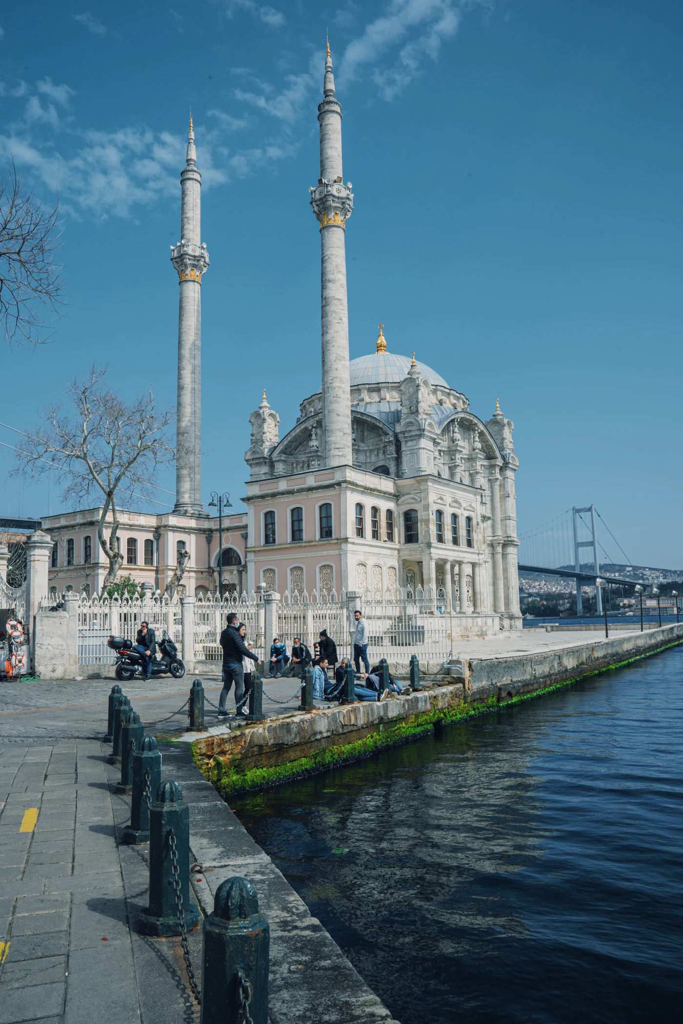 Ortaköy Mosque and the Bosphorus waterfront in Istanbul