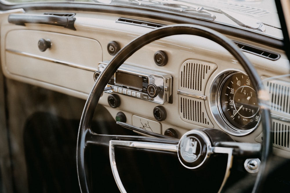 white and black car engine