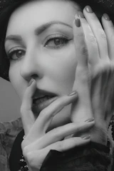 Portrait of a charismatic character with expressive eyes and colorful attire.