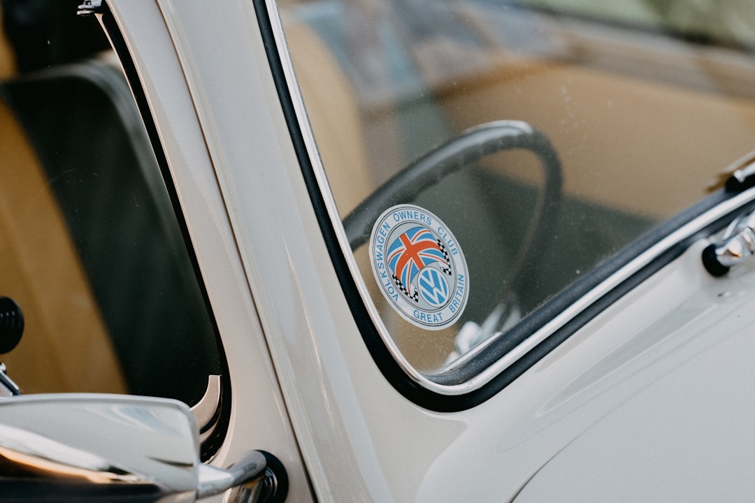 black and white car door