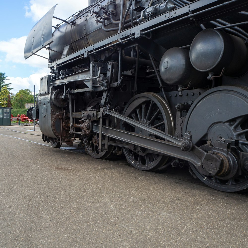 black and gray train engine