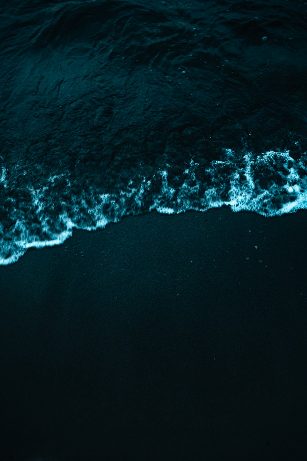 aerial view of ocean waves