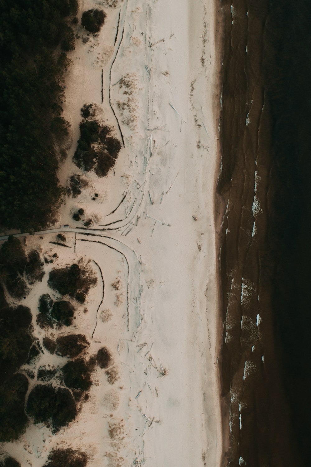 brown sand with water during daytime