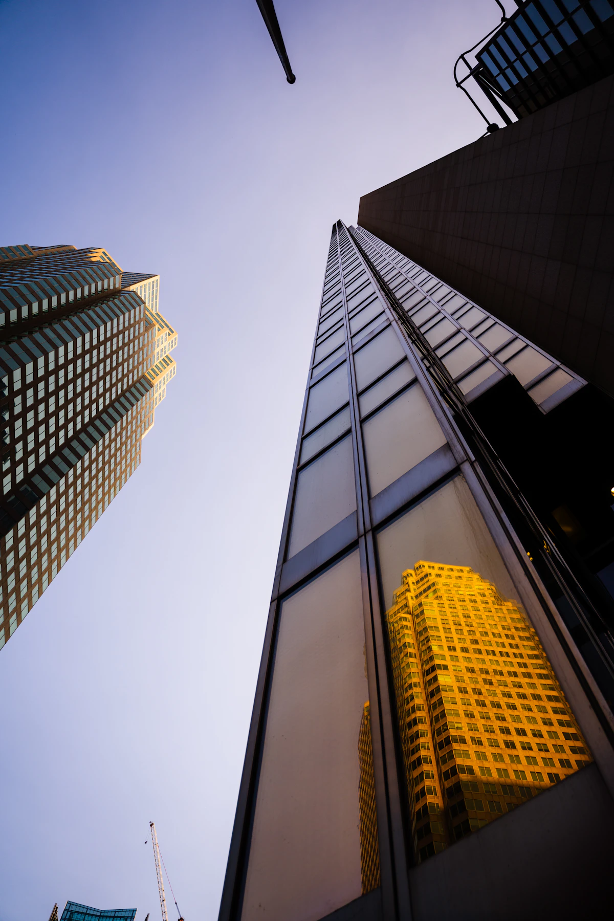 Glass office tower in Toronto's financial district