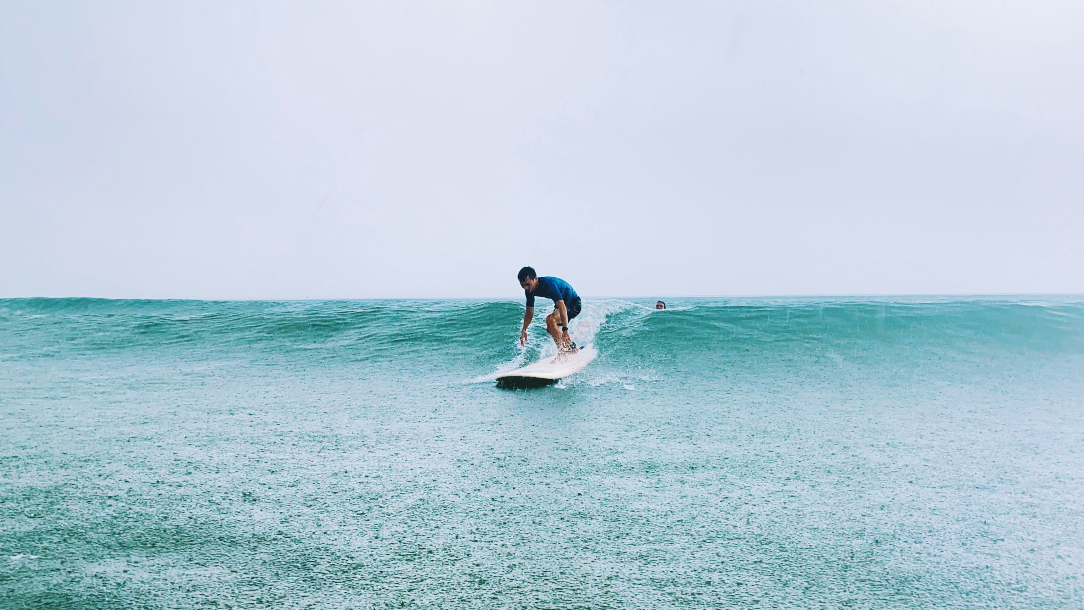 Surfing in the rain