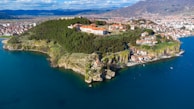 aerial view of city on mountain during daytime
