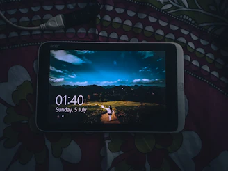 A scenic view of a well-planned travel itinerary displayed on a tablet.