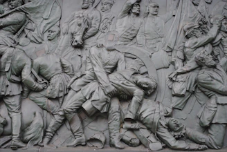 A dramatic depiction of the Siege of Jerusalem, with soldiers scaling walls amid smoke and chaos.