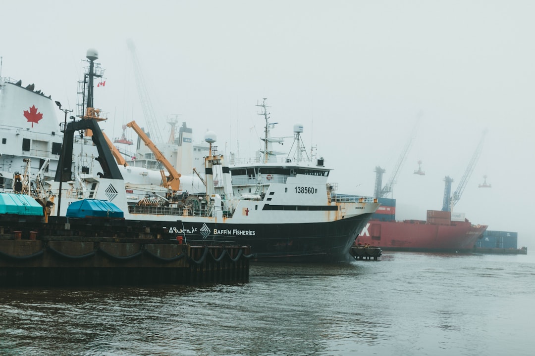 blue and white ship on sea during daytime