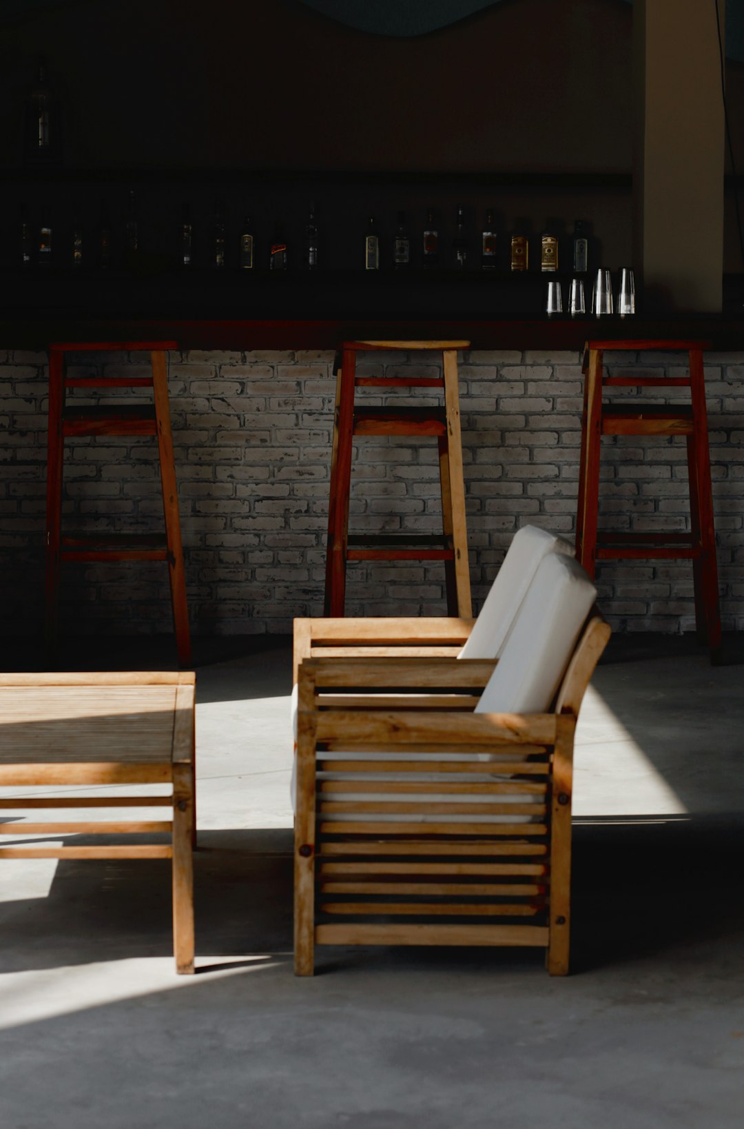 brown wooden chairs and tables