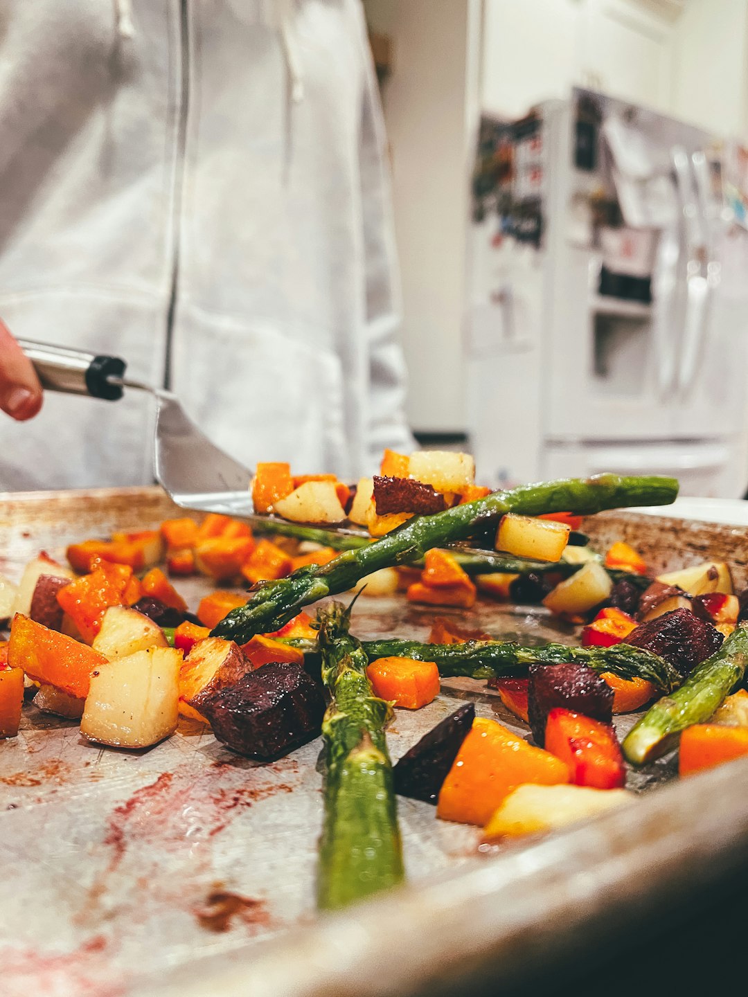 vegetable dish on white ceramic plate