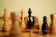 black and white chess pieces
