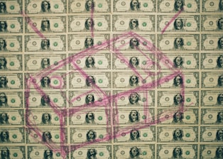 red and white tribal textile