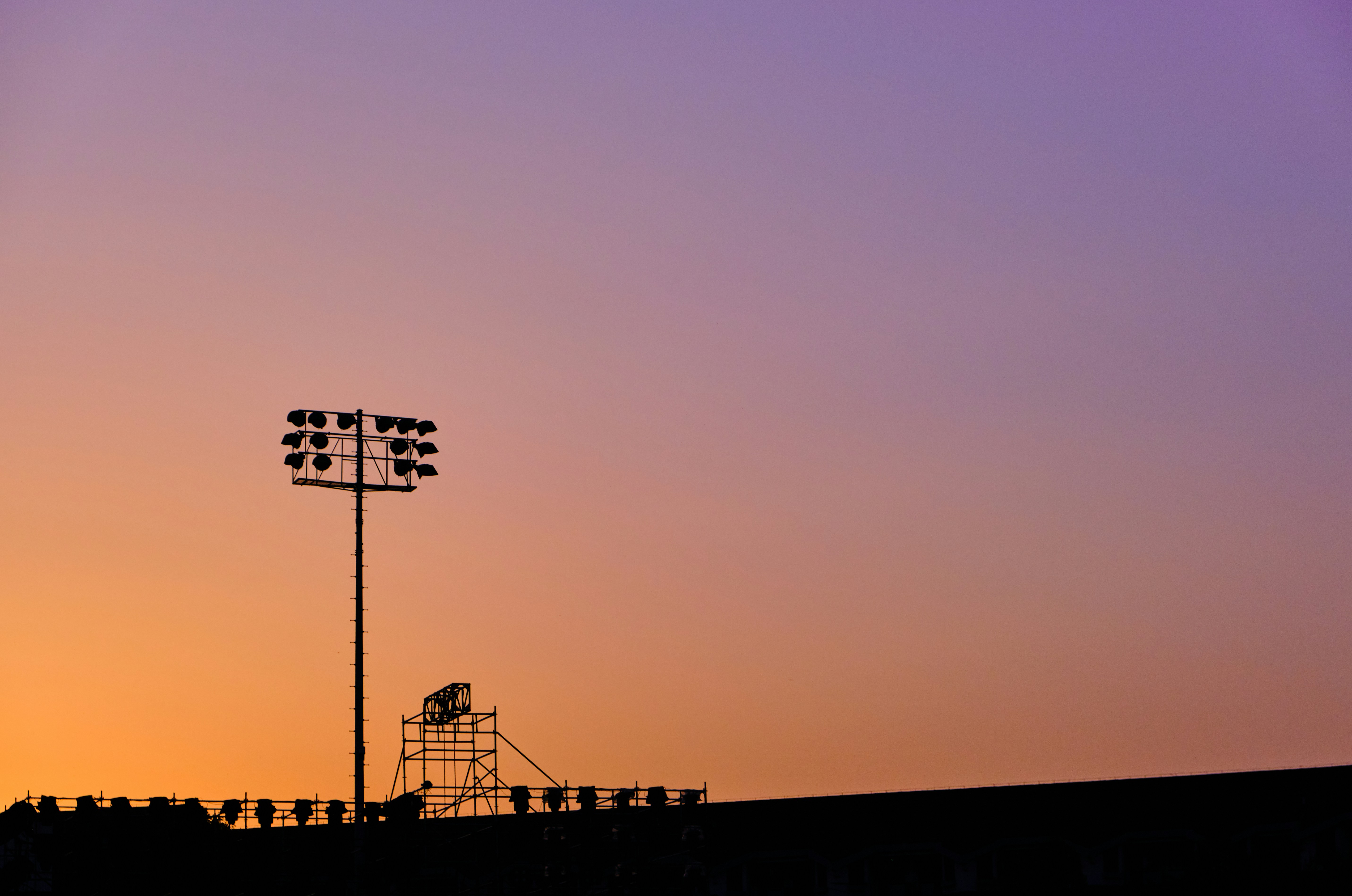 Building silhouette at sunset
