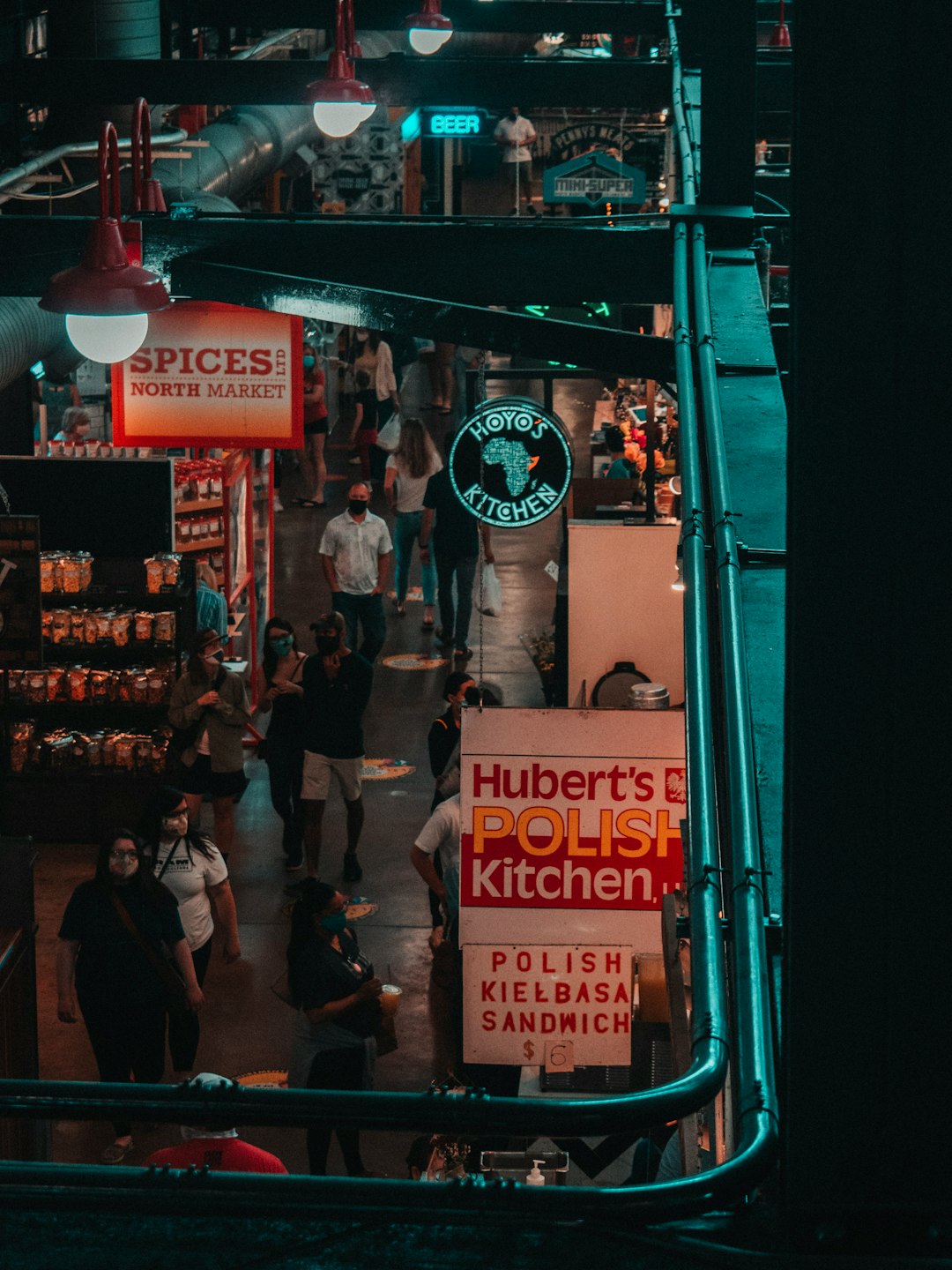 people walking on market during daytime