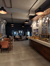 An inviting image of a cozy cafe setting.