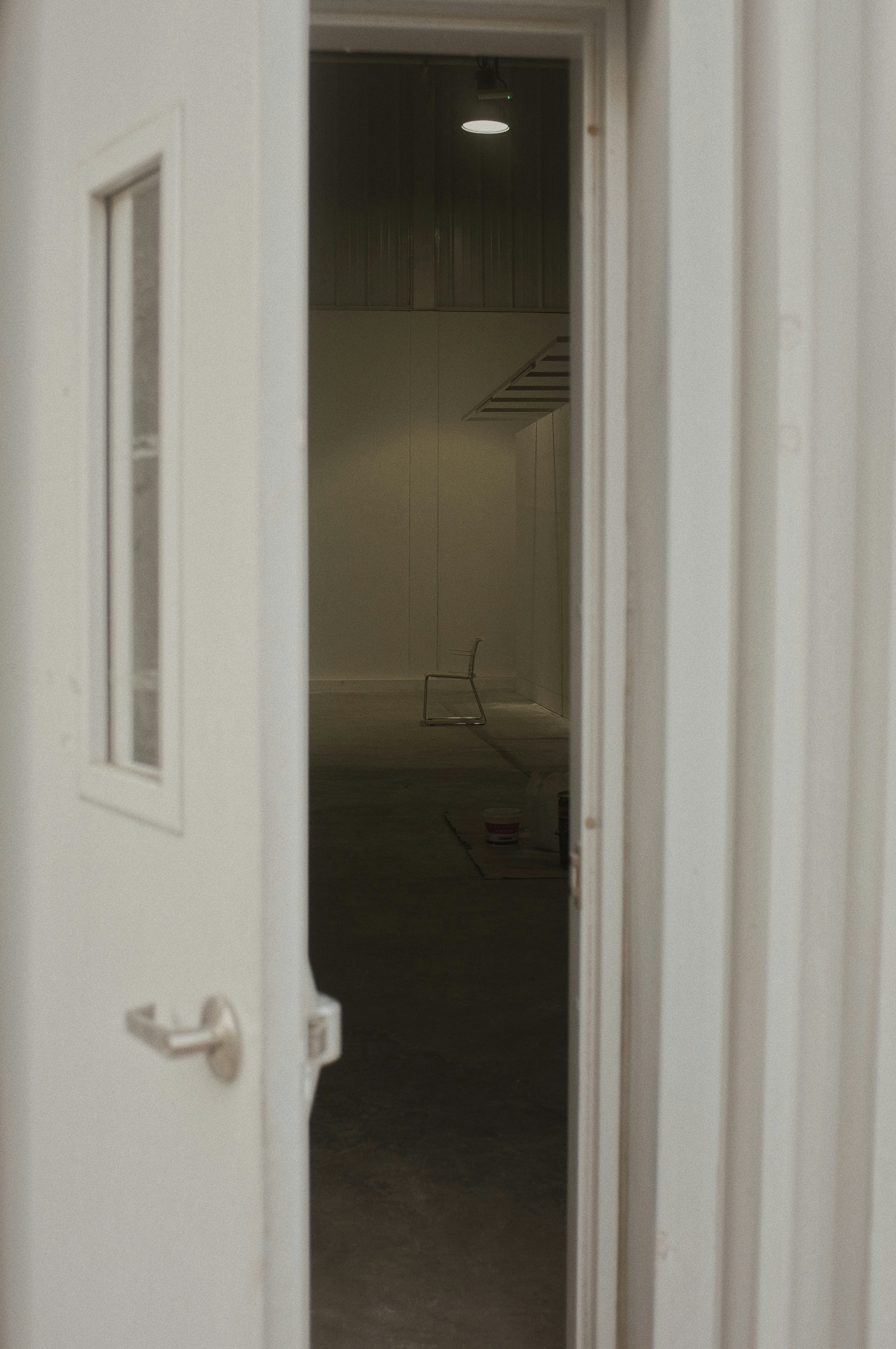white wooden door with white door lever