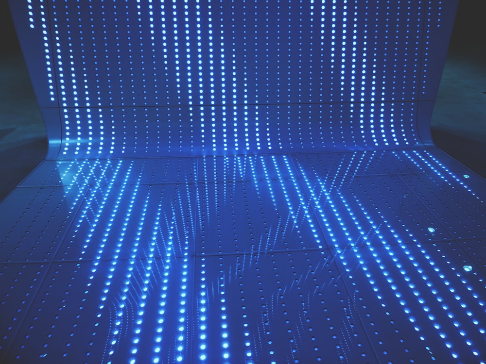 blue and white light illustration