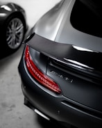 black car with open door