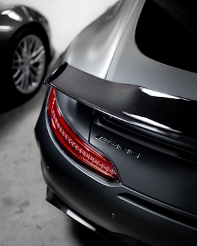 black car with open door