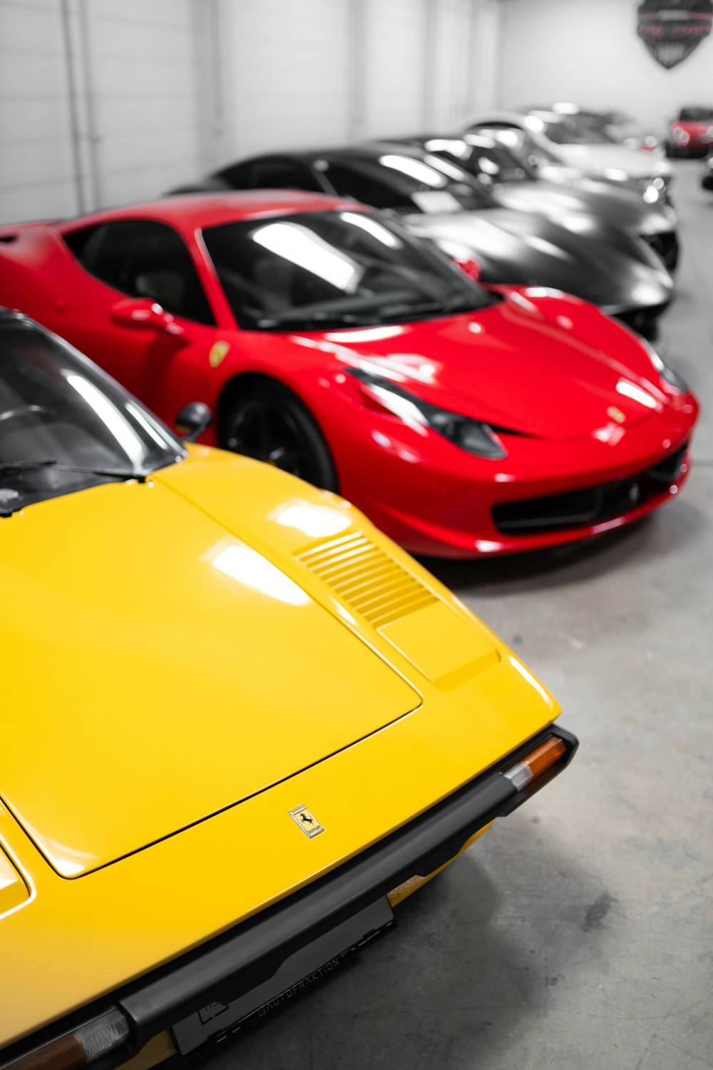 yellow ferrari 458 italia on road