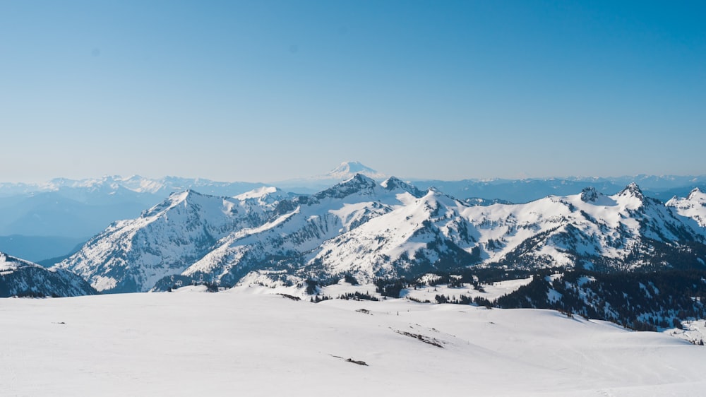 snow covered mountain under blue sky during daytime