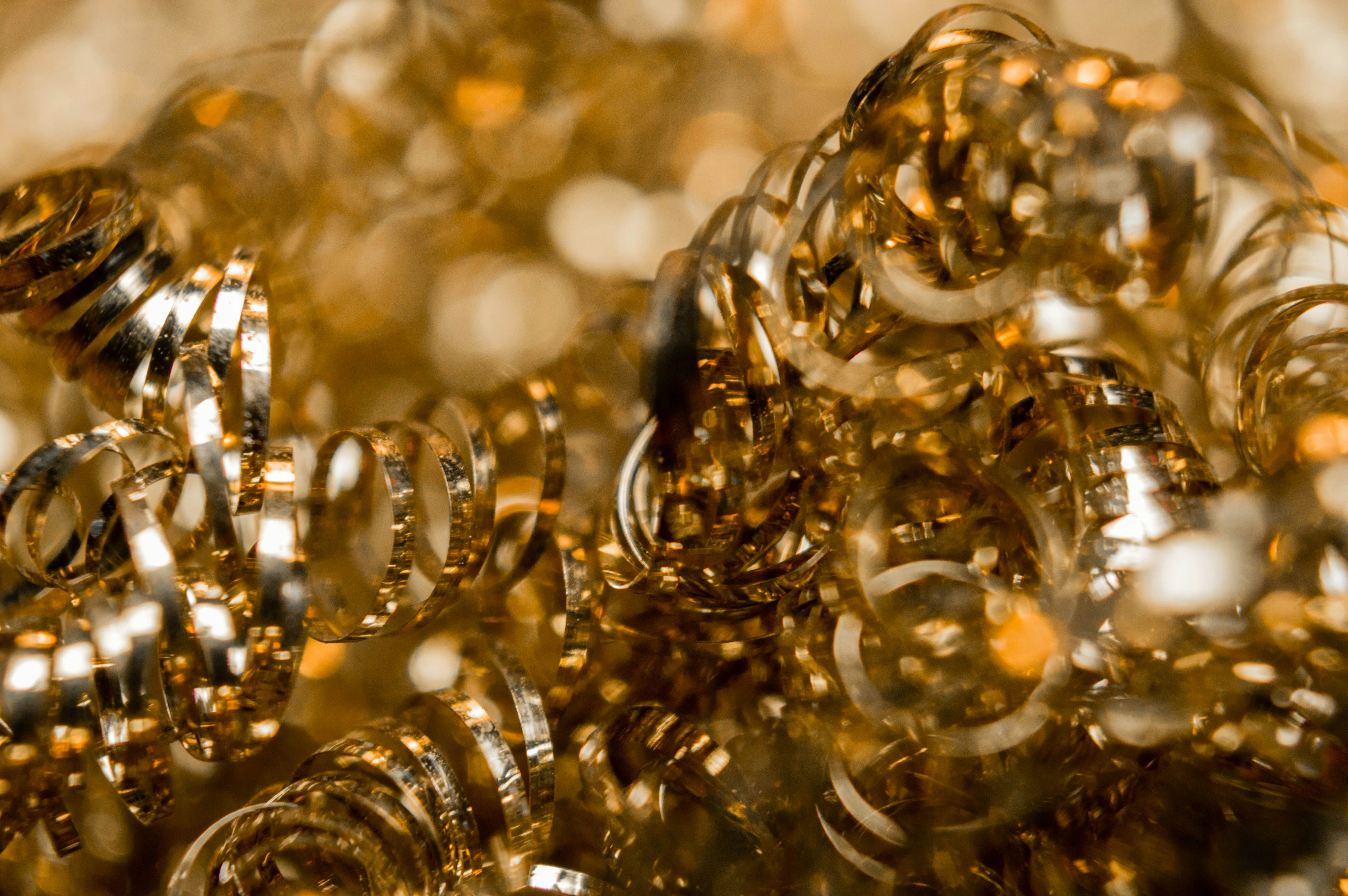 gold and silver beaded accessory