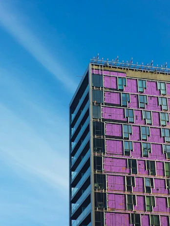 A panoramic view of a recently completed modern building project by PalomoBuilds in Huddersfield.