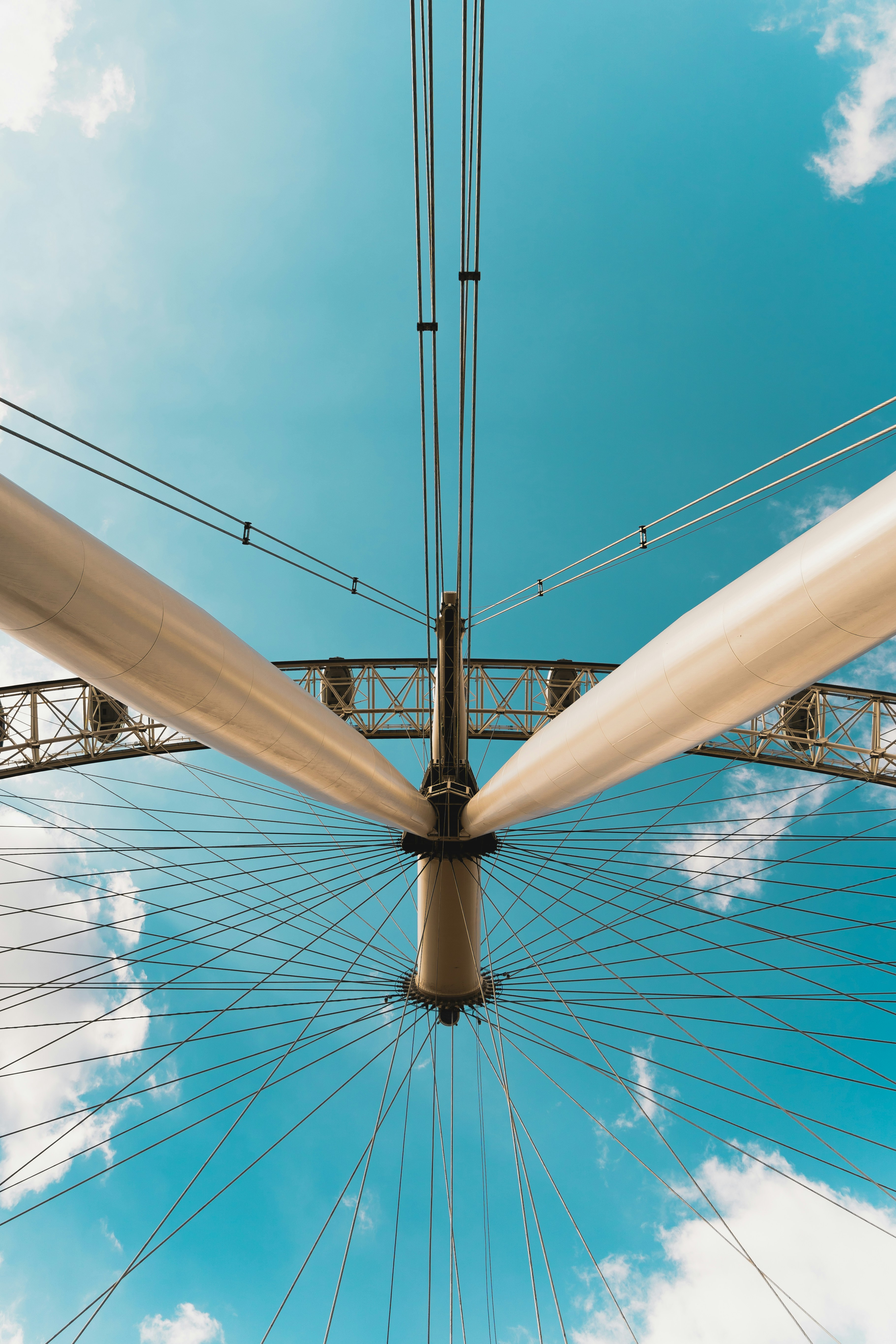 white and black street lamp