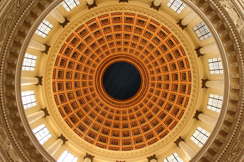 Ornate dome ceiling of the Cuban Capitol building in Havana