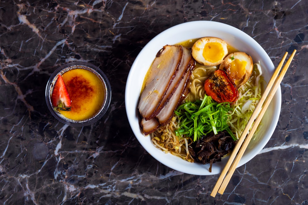 cooked food on white ceramic bowl