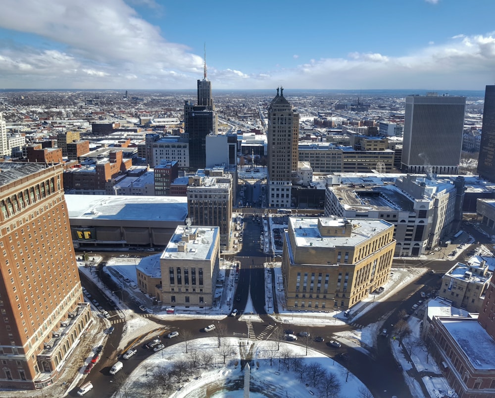 Vista aerea degli edifici della città durante il giorno