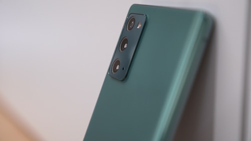 Close-up of a sleek smartphone with a green 'Good Buy' badge.