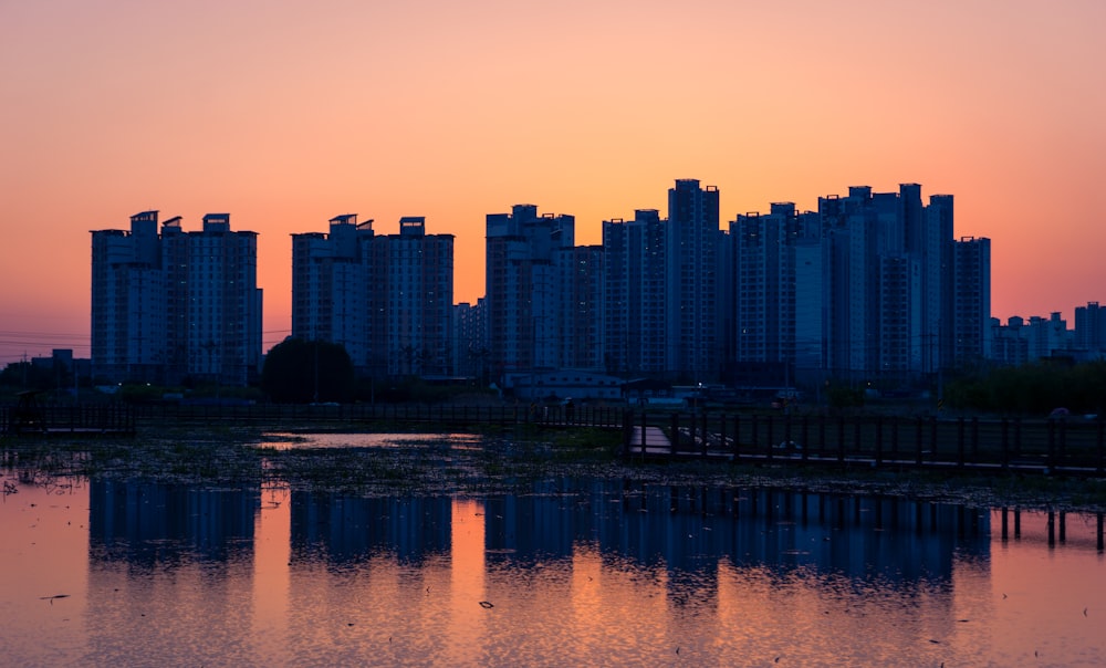 city skyline across body of water during daytime