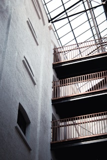 An interior view of a room with hebel brick walls.