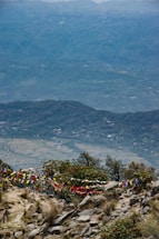 A scenic view of the Bhutanese landscape with mountains.