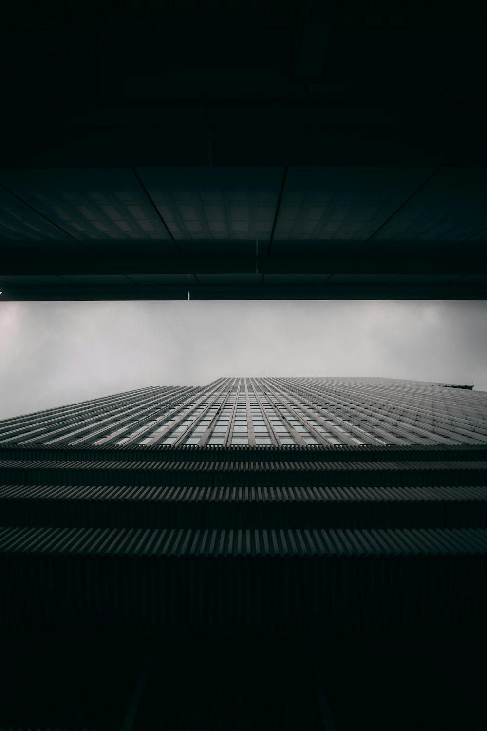 black and white photo of a building