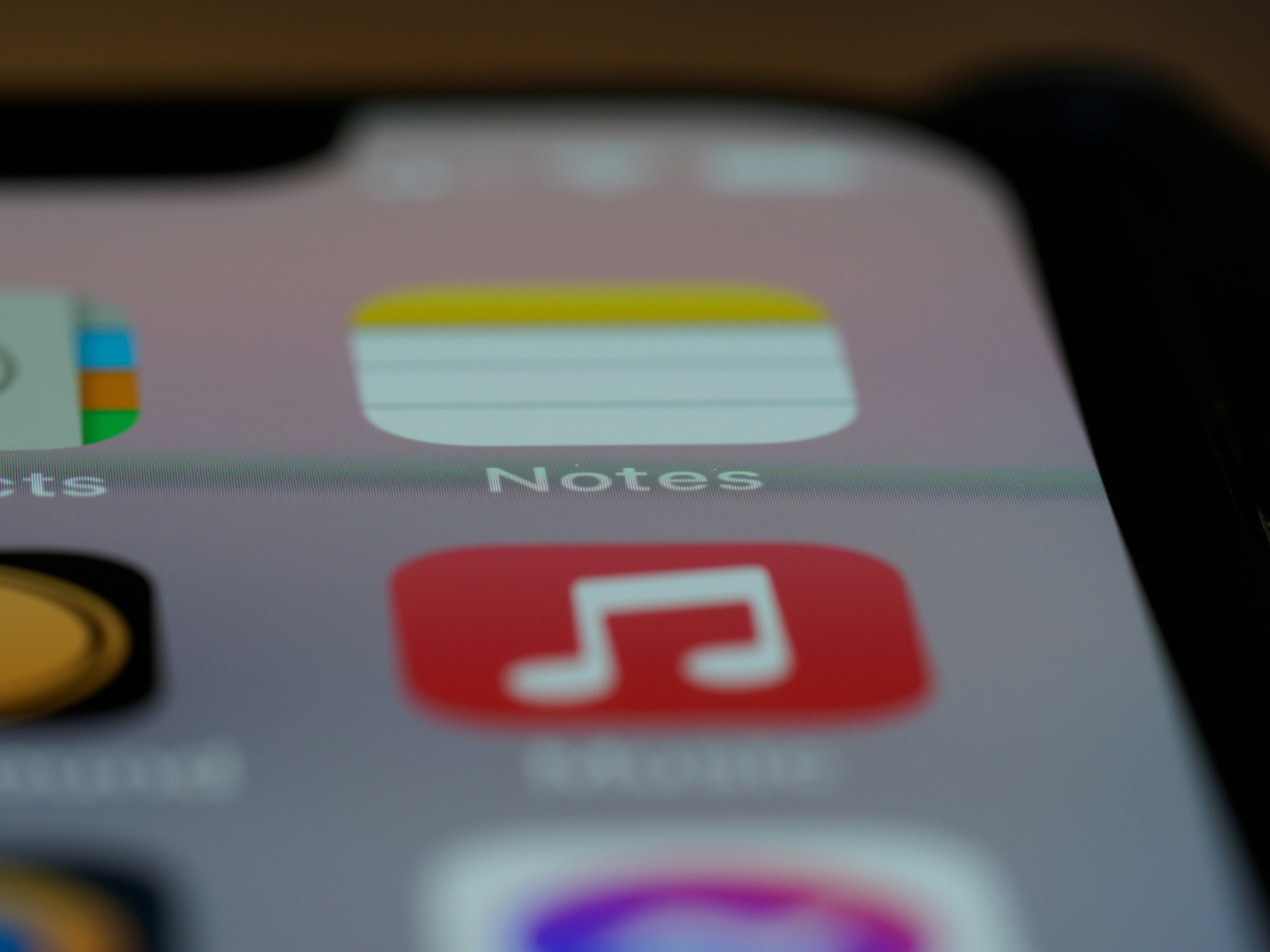 iPhone home screen with apps