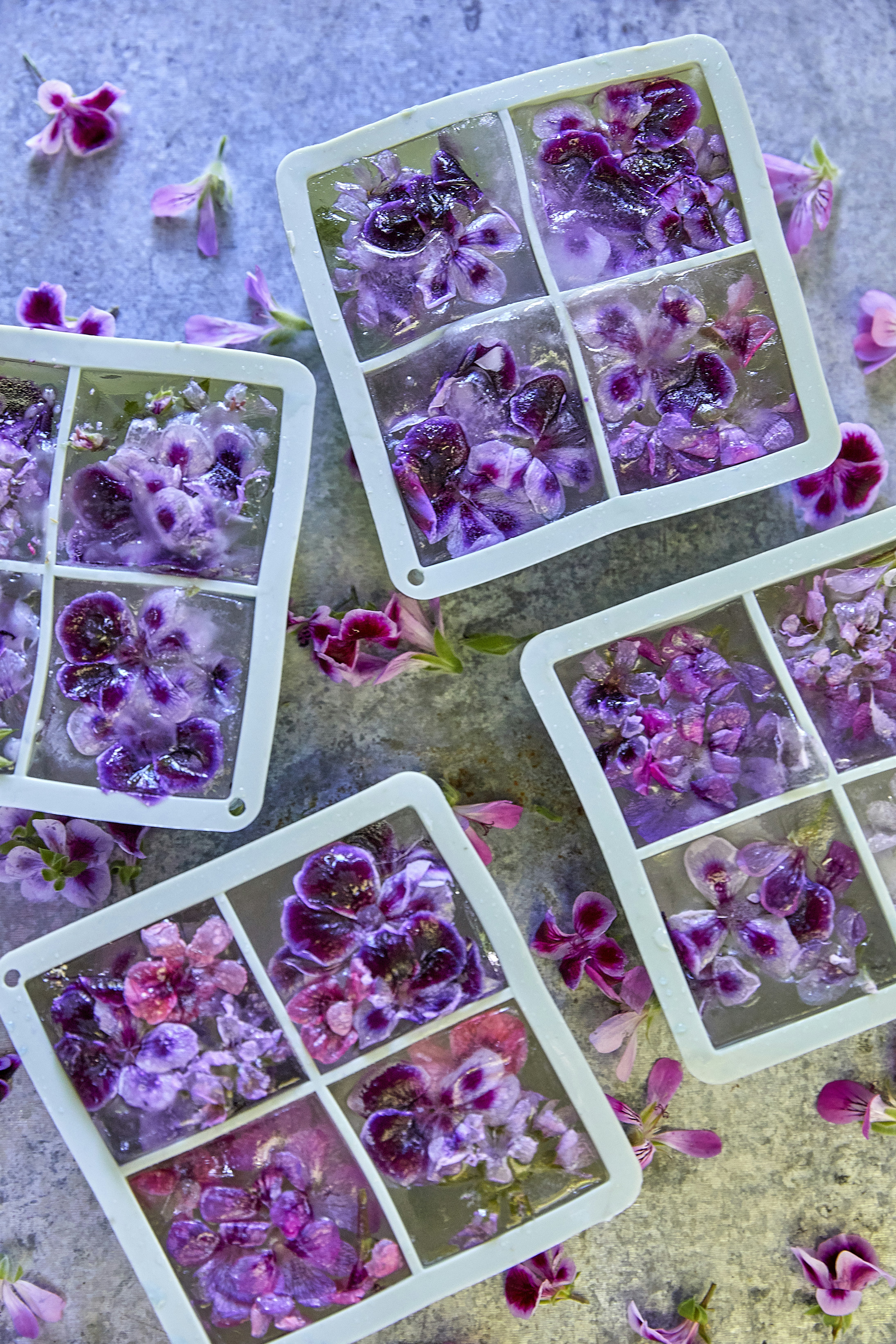 white pink and green floral print cards