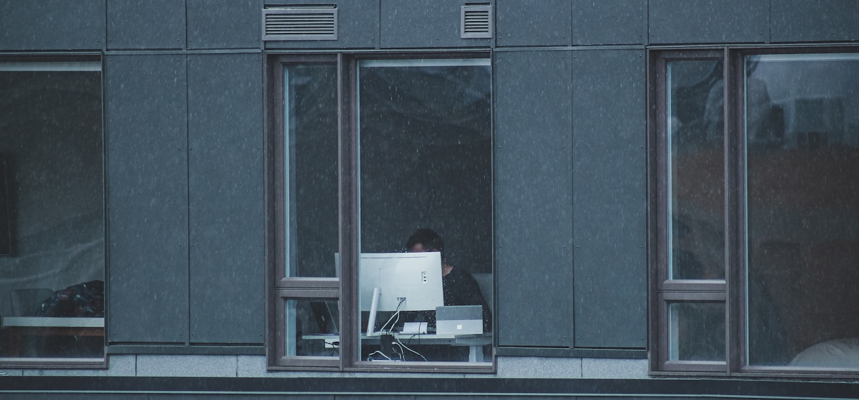 white wooden framed glass window